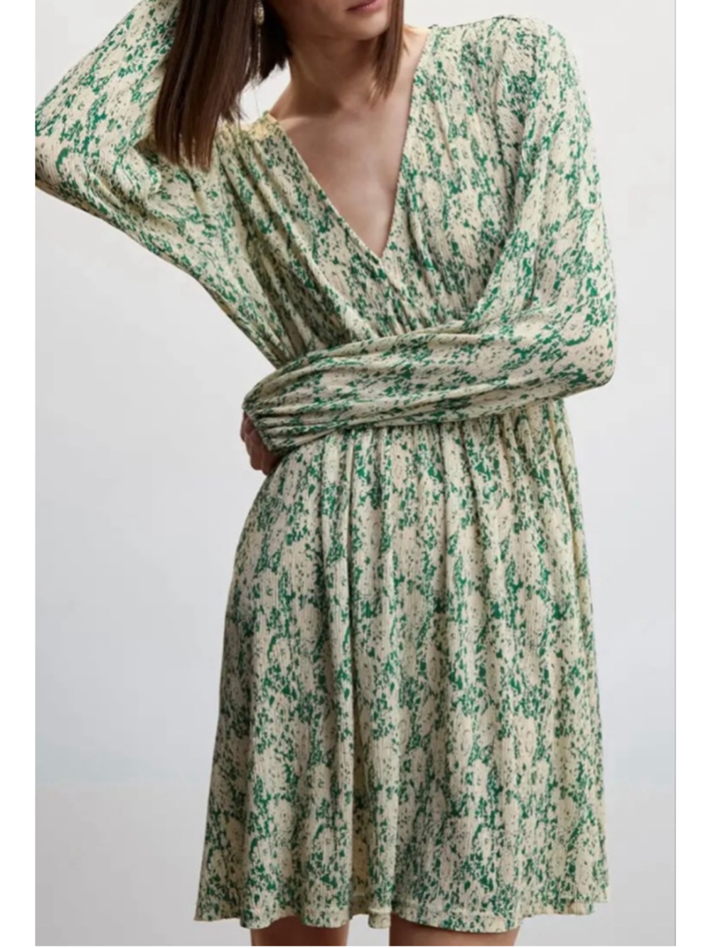 Mango Long Sleeve Textured Mini Spring Summer 6